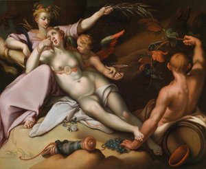 Sine Baccho et Cenere friget Venus de Abraham Bloemaert